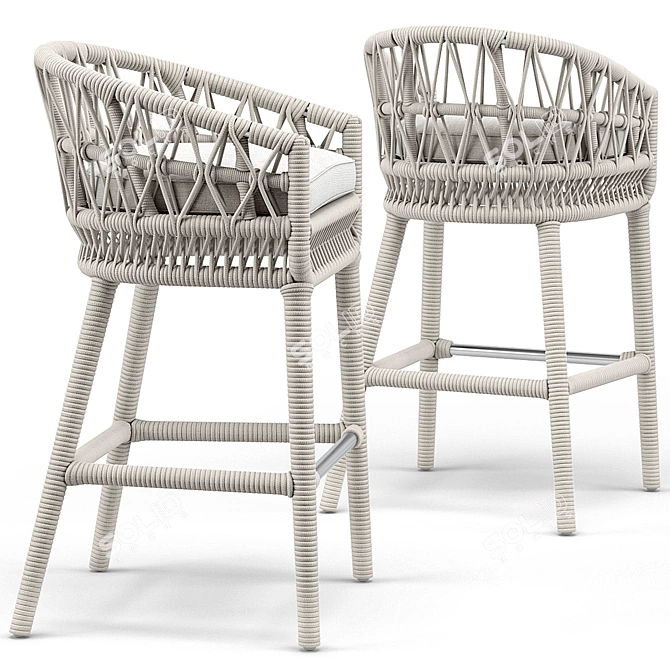 Sunset West Dana Barstool - Stylish, Comfortable, and Versatile 3D model image 2