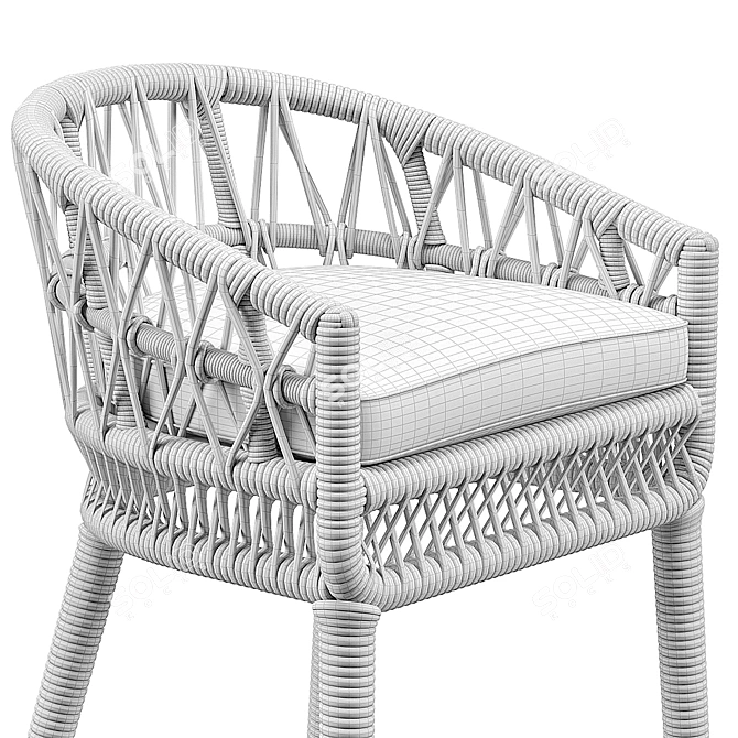Sunset West Dana Barstool - Stylish, Comfortable, and Versatile 3D model image 5