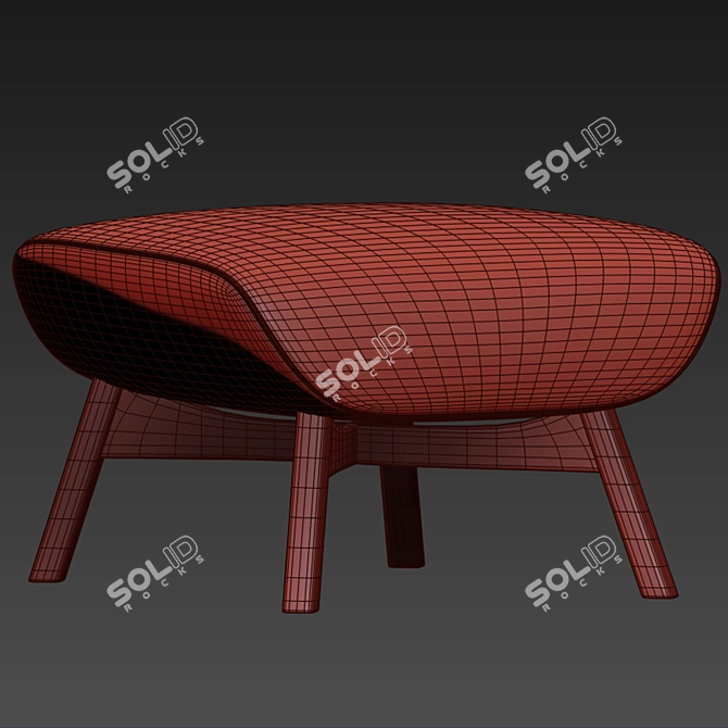 Elegant Minotti Russell Chair 3D model image 5