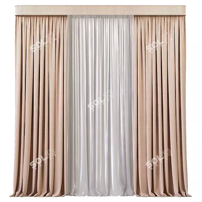 Refined Curtain 568 - Perfect for Elegant Spaces 3D model image 1