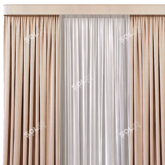 Refined Curtain 568 - Perfect for Elegant Spaces 3D model image 2