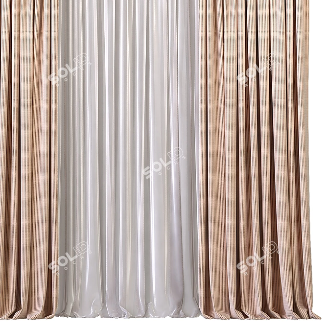 Refined Curtain 568 - Perfect for Elegant Spaces 3D model image 3