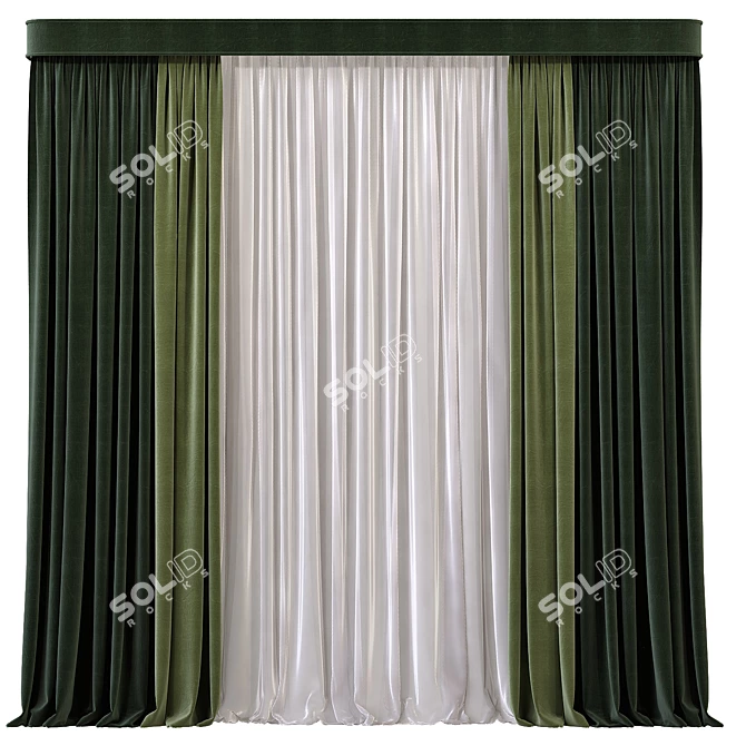 Revamped Curtain 570 3D model image 1