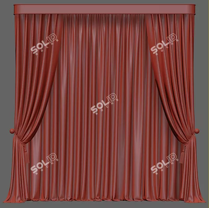 Modern Mesh Curtains - Curtain 571 3D model image 5