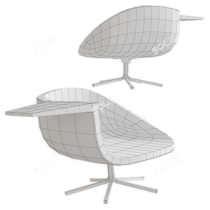 ErgoLounge Comfort Chair 3D model image 2