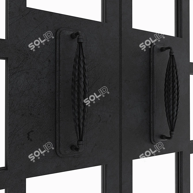 Elegant Arch Doors Set 3D model image 5