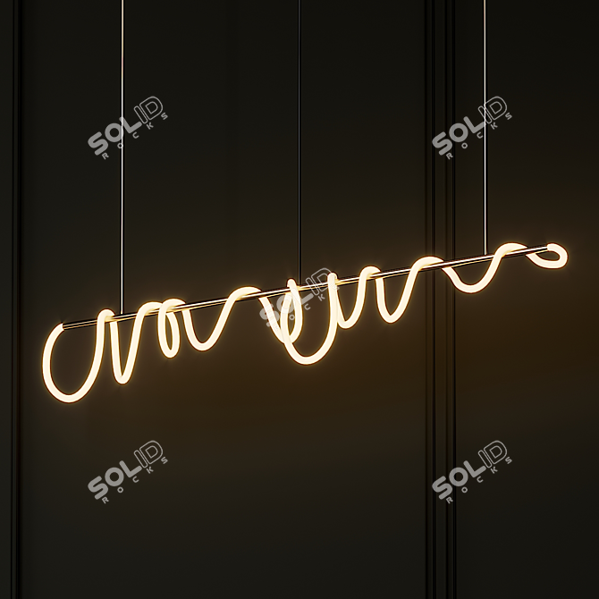 Tracer Loop: Stylish Ceiling Lamp 3D model image 2