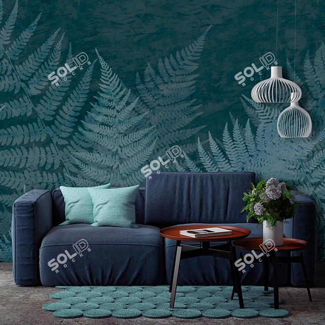 Tropical Jungle Designer Wallpaper Pack 3D model image 5