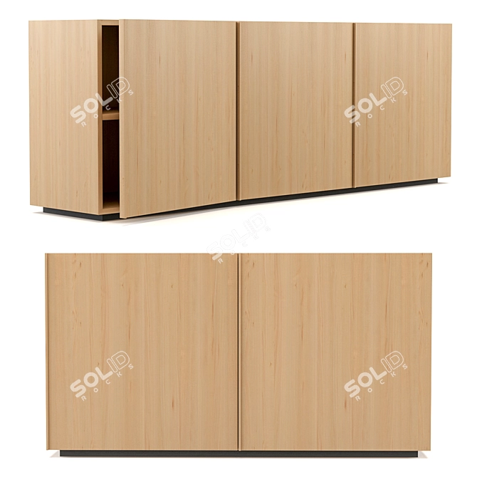Modern Sage Sideboard: Stylish Storage Solution 3D model image 1