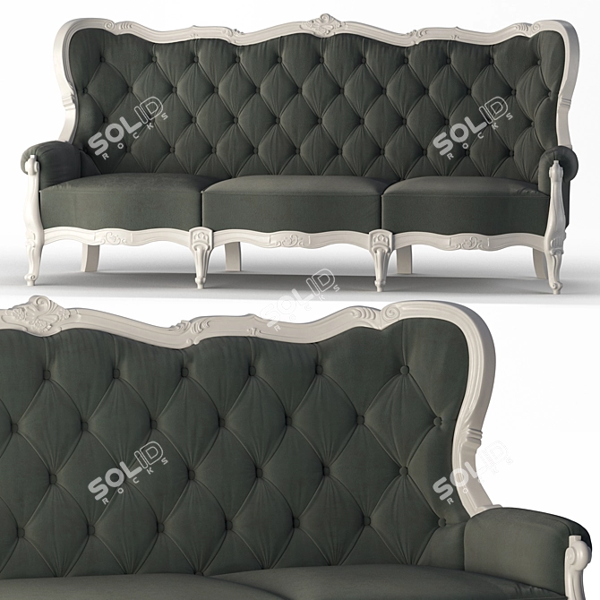 Elegant Classimo Sofa: 3D Model 3D model image 5