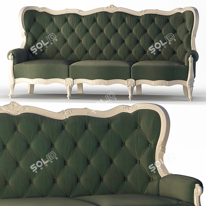 Elegant Classimo Sofa: 3D Model 3D model image 9