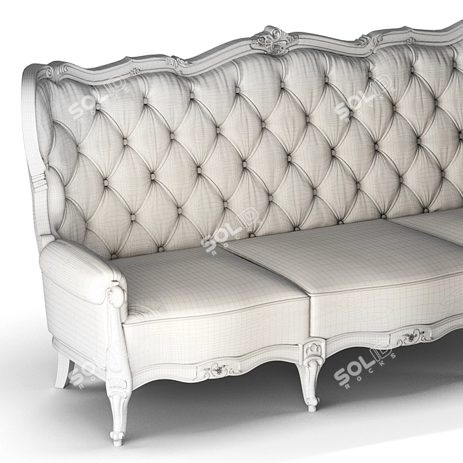 Elegant Classimo Sofa: 3D Model 3D model image 10