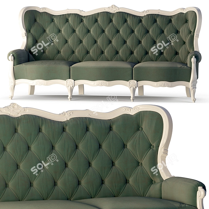 Elegant Classimo Sofa: 3D Model 3D model image 13