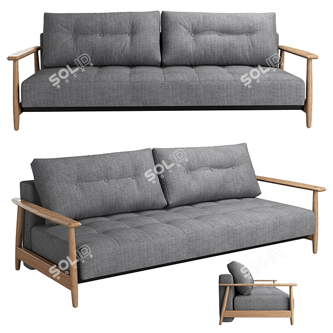 Una Modern Sofa: Compact and Stylish 3D model image 1