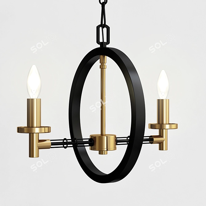 Loft-Concept Angular 2 Chandelier 3D model image 2