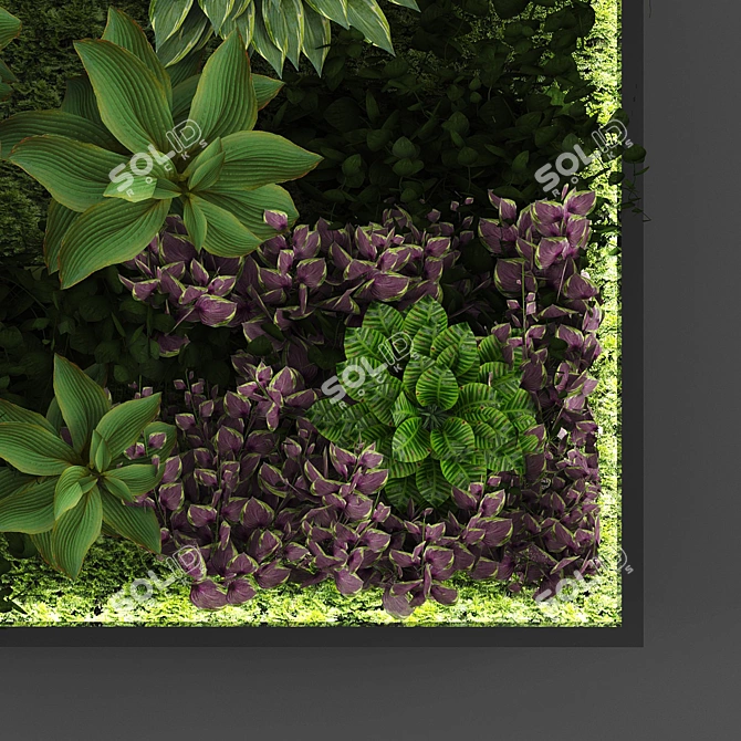 Polys Vertical Garden: A Stunning Green Oasis 3D model image 2