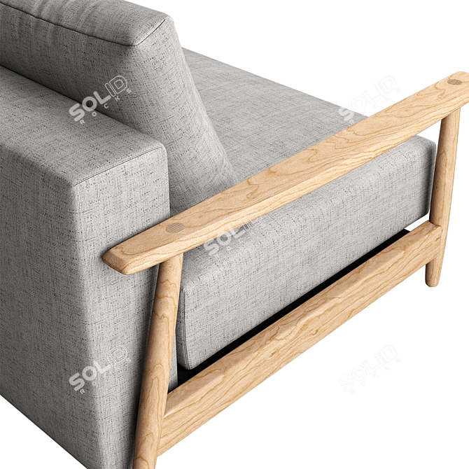 Una Modern Button Sofa 3D model image 3