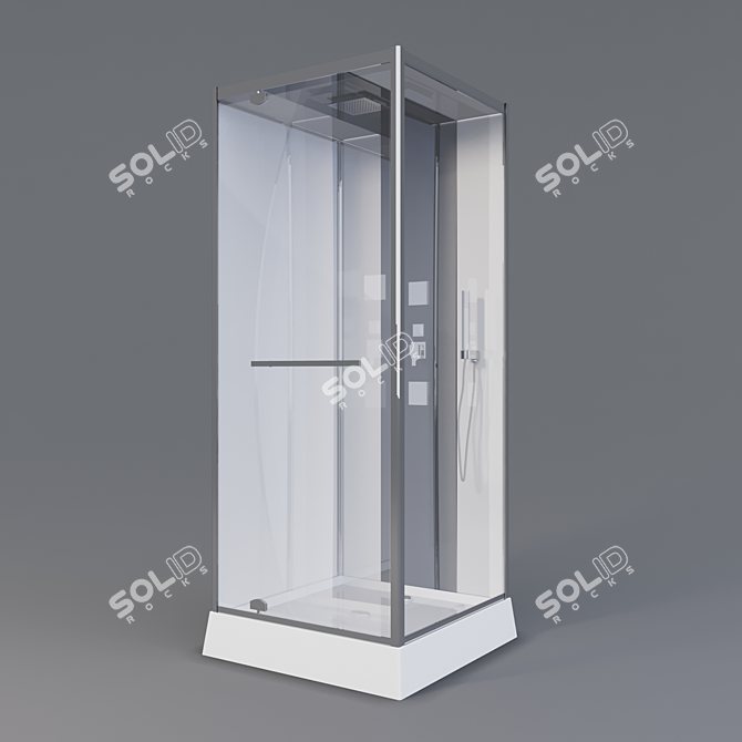 Luxury Shower Cabin | Kubik AV-3039 N 3D model image 1