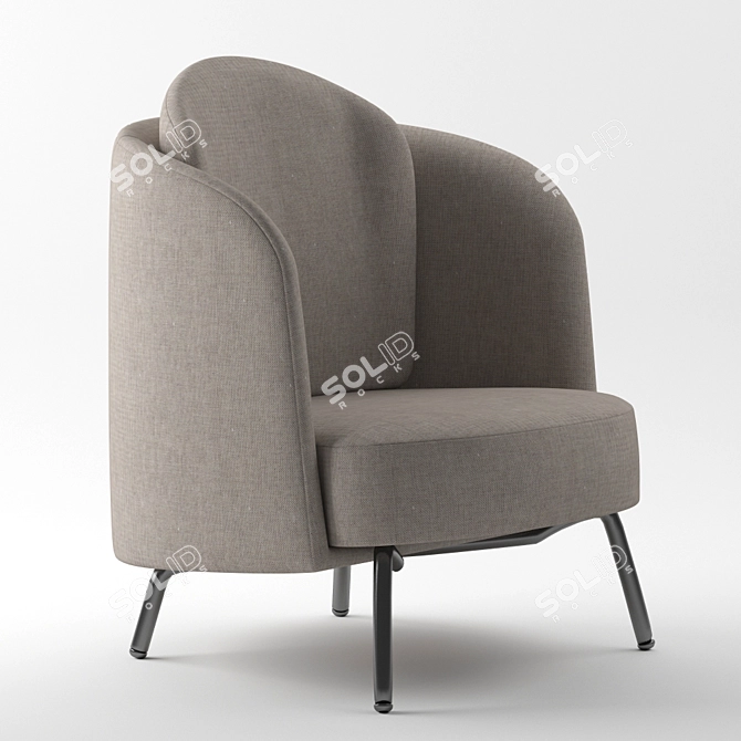 Elegant Lucia Armchair: Luxurious Comfort! 3D model image 1