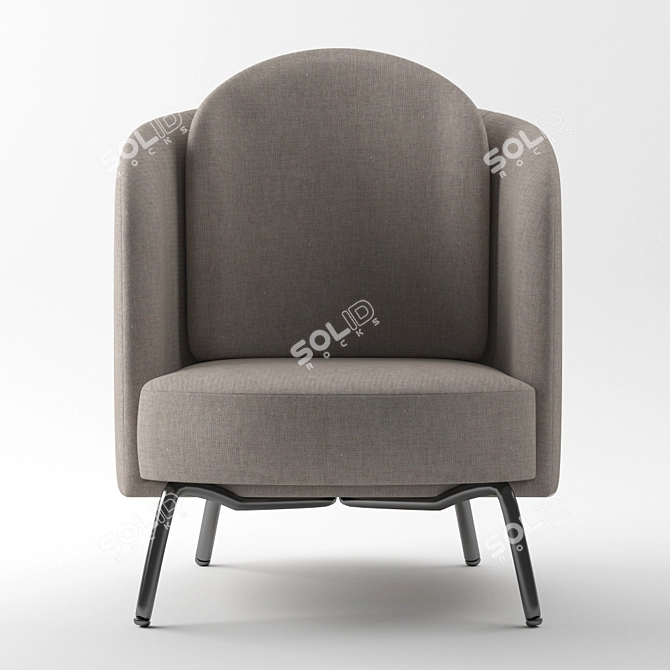 Elegant Lucia Armchair: Luxurious Comfort! 3D model image 2