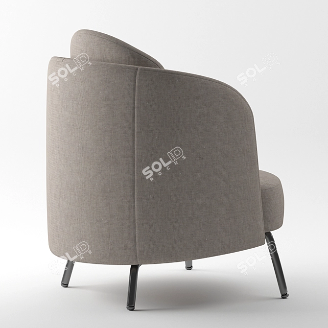 Elegant Lucia Armchair: Luxurious Comfort! 3D model image 3