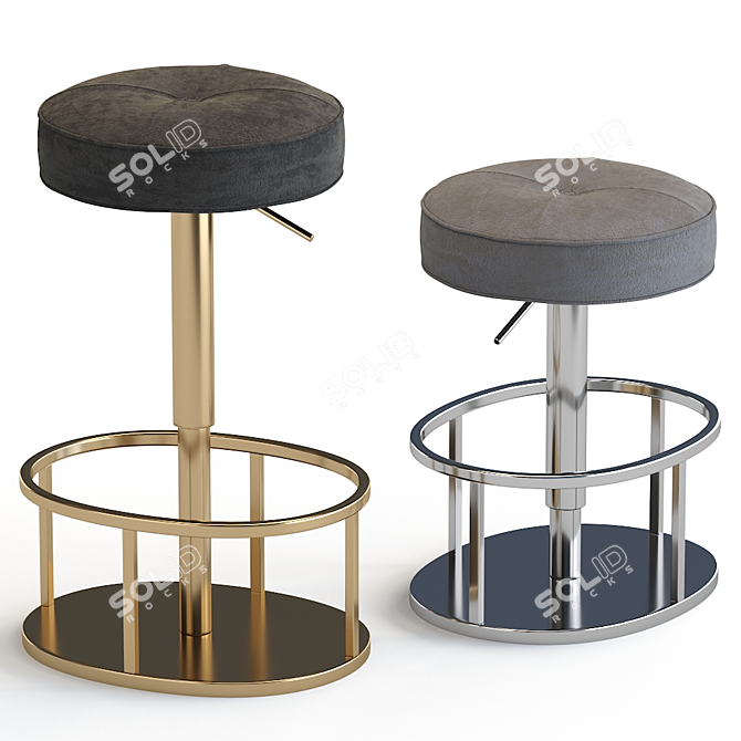Modern Thibault Bar Stool 3D model image 1