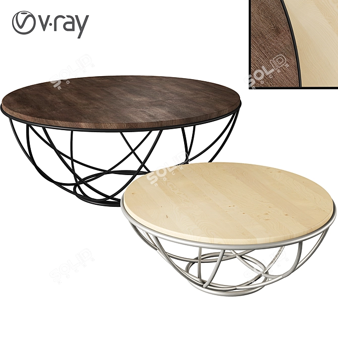 Elegant Sepia Table for 3D Max 3D model image 1