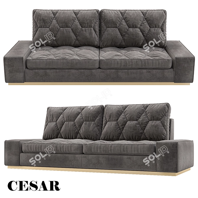 Elegant Cesar Ulivi Modular Sofa 3D model image 1