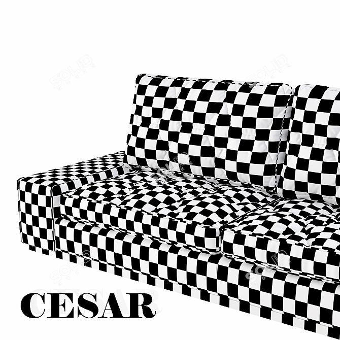 Elegant Cesar Ulivi Modular Sofa 3D model image 3