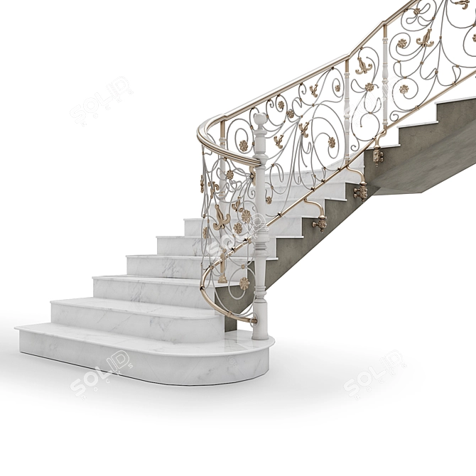 Classic Staircase: Elegant and Versatile 3D model image 2