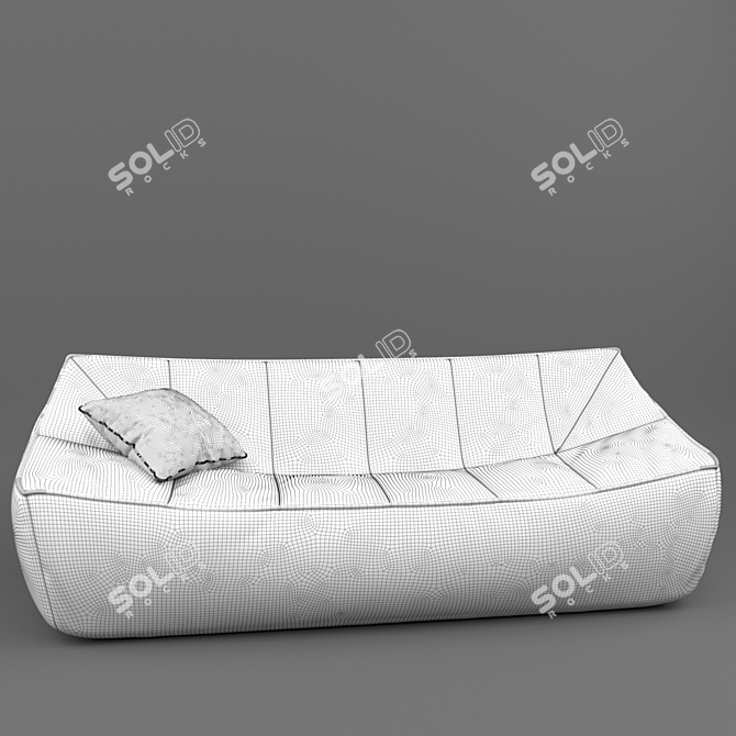 Stylish Bahir Sofa 3D model image 2