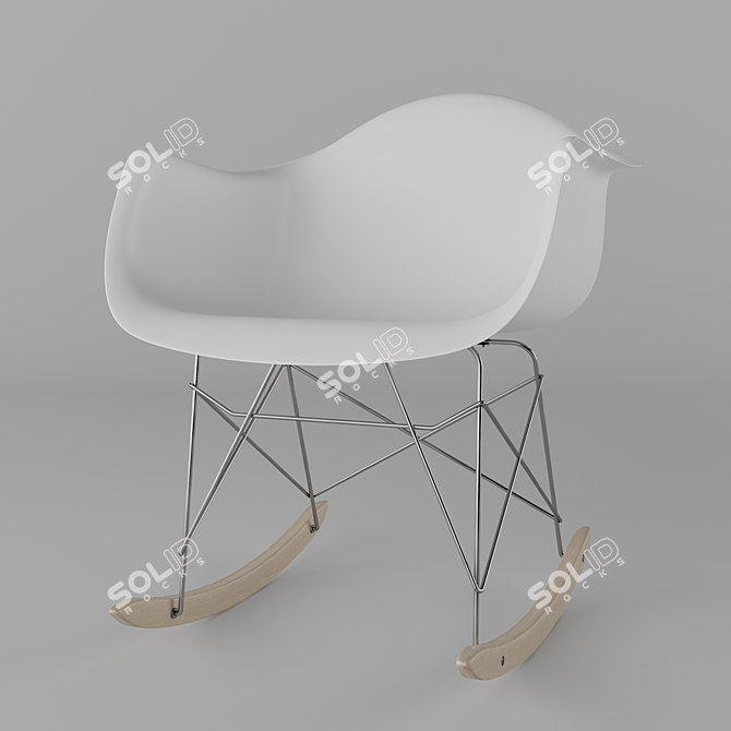 Title: Elegant Leon Rack with High-back Chair Design 3D model image 2