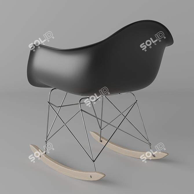 Title: Elegant Leon Rack with High-back Chair Design 3D model image 3