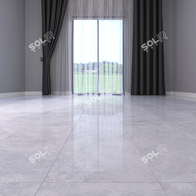 Marble Floor Set: Alpha Bianco 3D model image 2