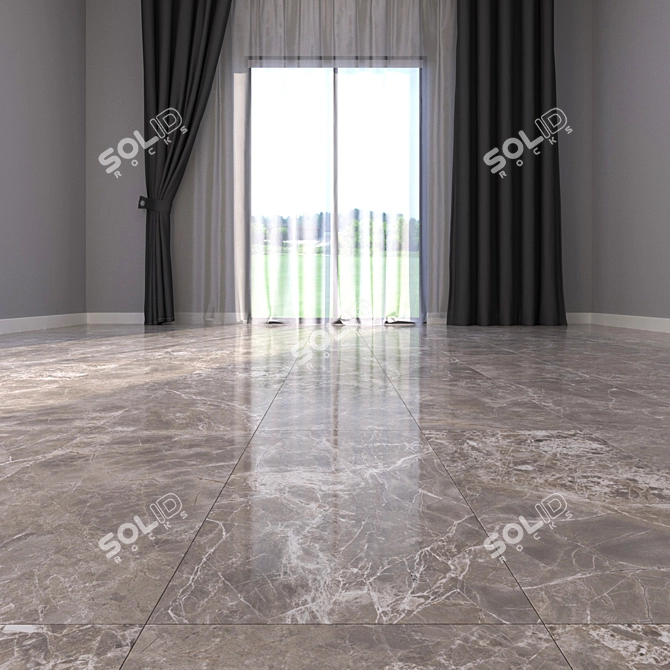 Elegant Greige Marble Flooring 3D model image 2