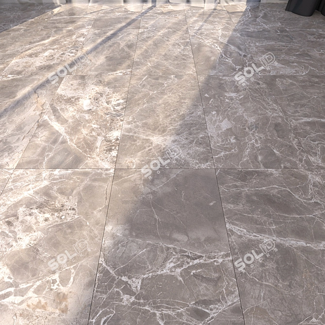 Alpha Greige Marble Floor Set 3D model image 1