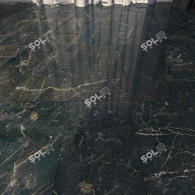 Carelia Black Marble Floor Set 3D model image 1