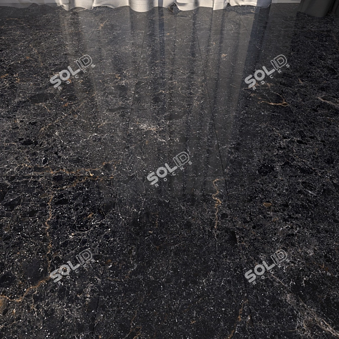 Cosmos Black Marble Floor Set 3D model image 1