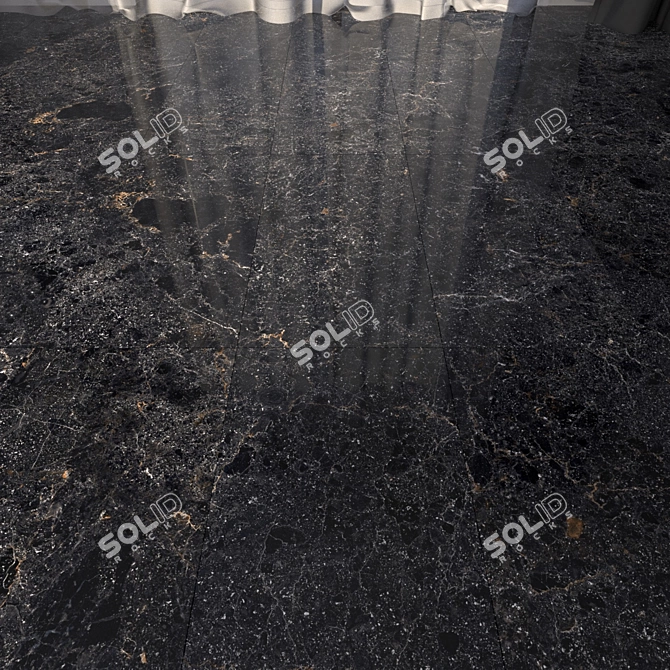 Luxurious Cosmos Black Marble Floor Set 3D model image 1