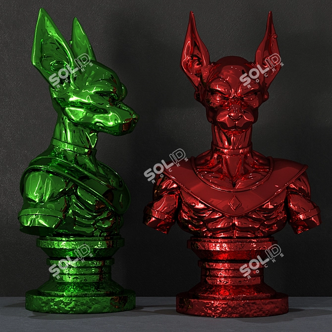 Title: 16-Chrome Colored Models for Texturing 3D model image 3