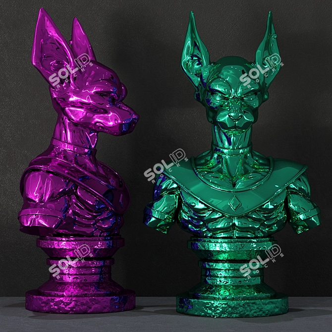 Title: 16-Chrome Colored Models for Texturing 3D model image 4