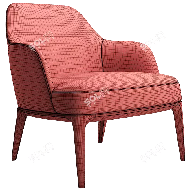 Elegant Poliform Jane Armchair 3D model image 5