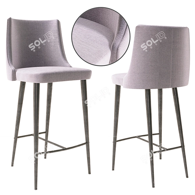 Nobel H-1 Chair Bar: Stylish and Ergonomic Seating 3D model image 1