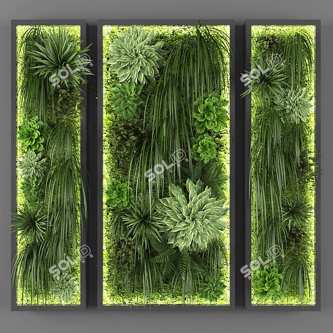 Green Oasis Vertical Garden 3D model image 1