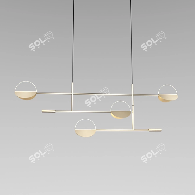 Bolia 40.2528: Sleek Brass Pendant Light 3D model image 1