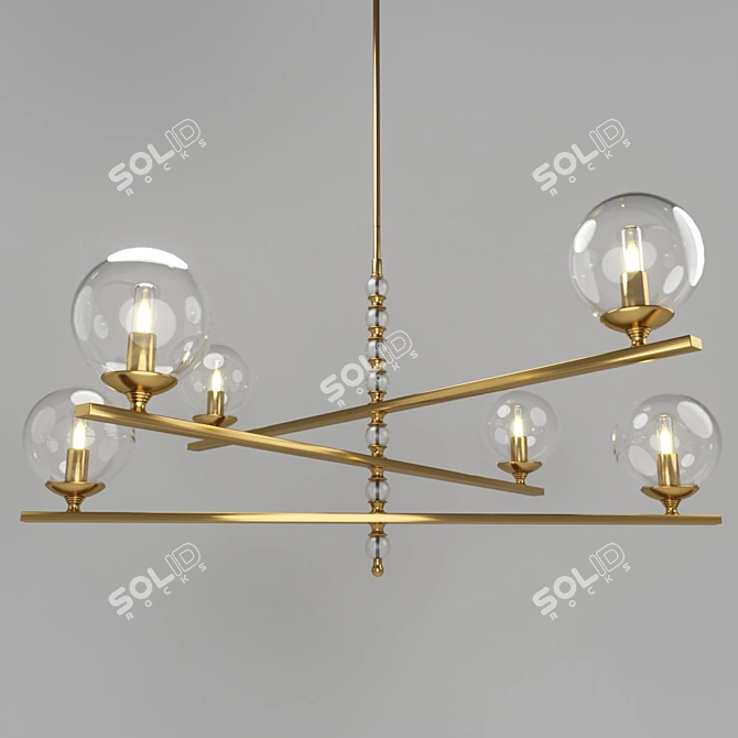 Bolia 40.2528: Sleek Brass Pendant Light 3D model image 2