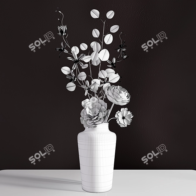 Elegant "Alica" Floral Bouquet 3D model image 5
