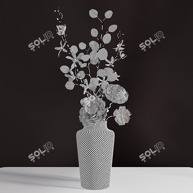 Elegant "Alica" Floral Bouquet 3D model image 1