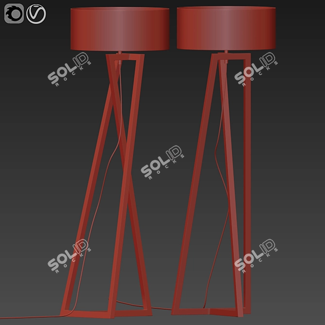 Modern Floor Lamps Set - Elegant Lighting Solution 3D model image 2