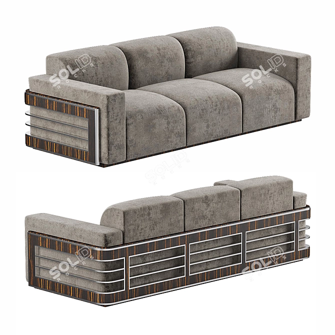 Luxury Pollaro Sofa YF103: Modern Elegance 3D model image 1